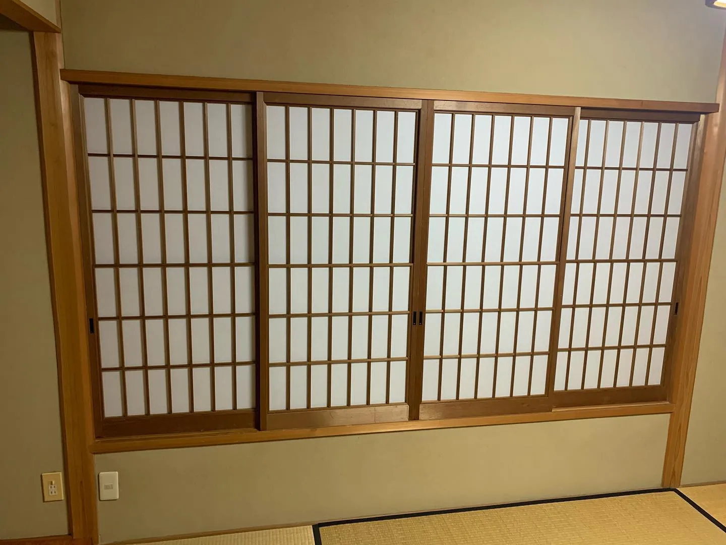 茶室の障子張替