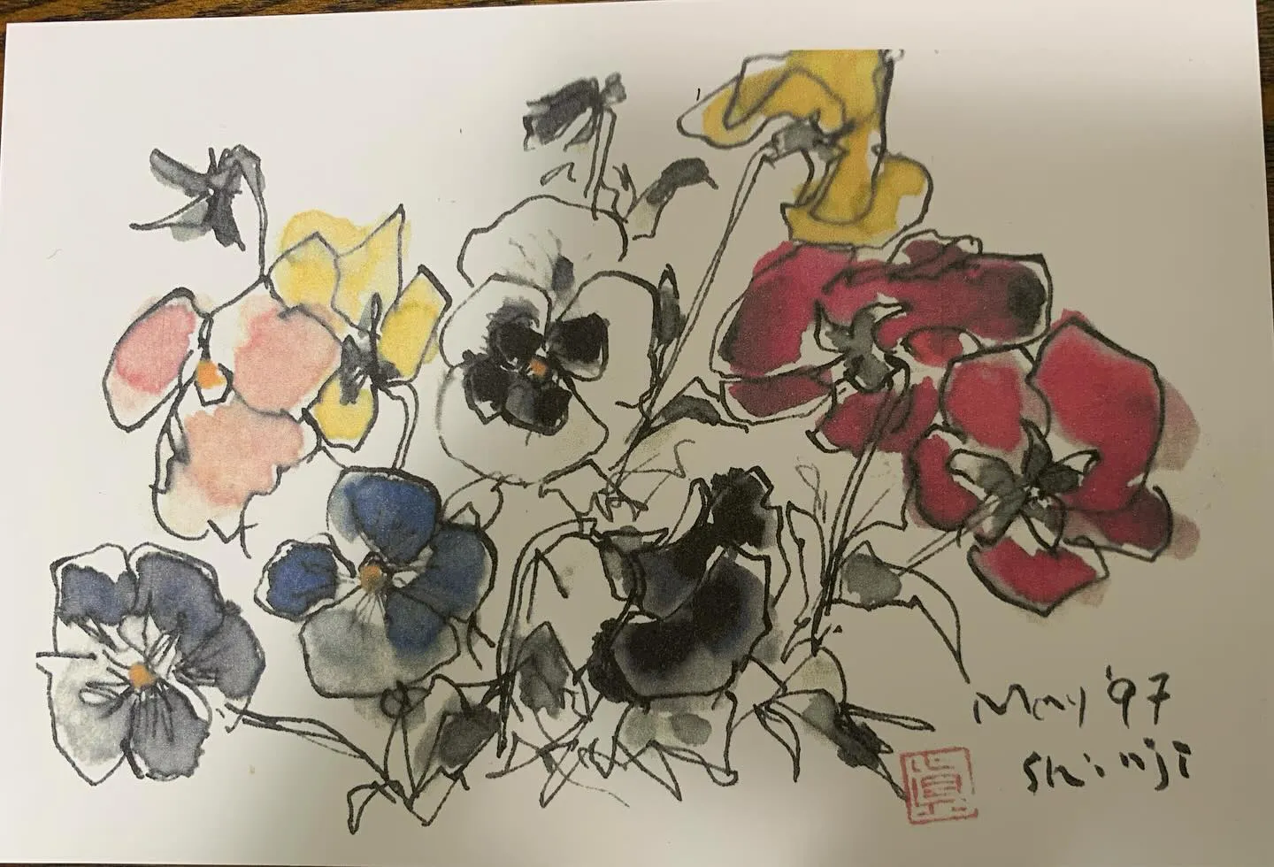 お客様の自作の絵葉書